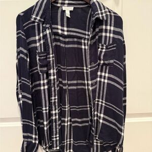 Full Tilt Black and White Plaid Men's Shirt